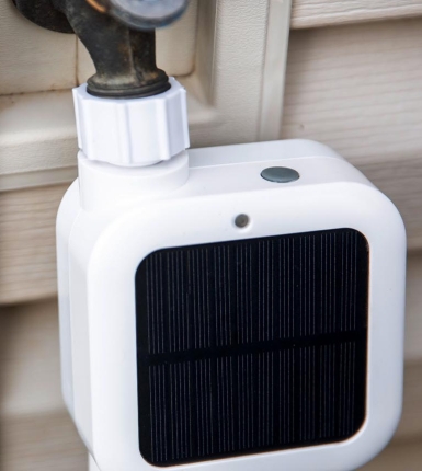 Netro Pixie timer is outdoor waterproof. Netro Pixie connects to the Netro cloud service through the Wi-Fi network. You can turn on or off the water instantly from the Netro mobile app, regardless of whether you are home or traveling. Netro Pixie has solar panel. Netro Pixie can be charged with solar power.